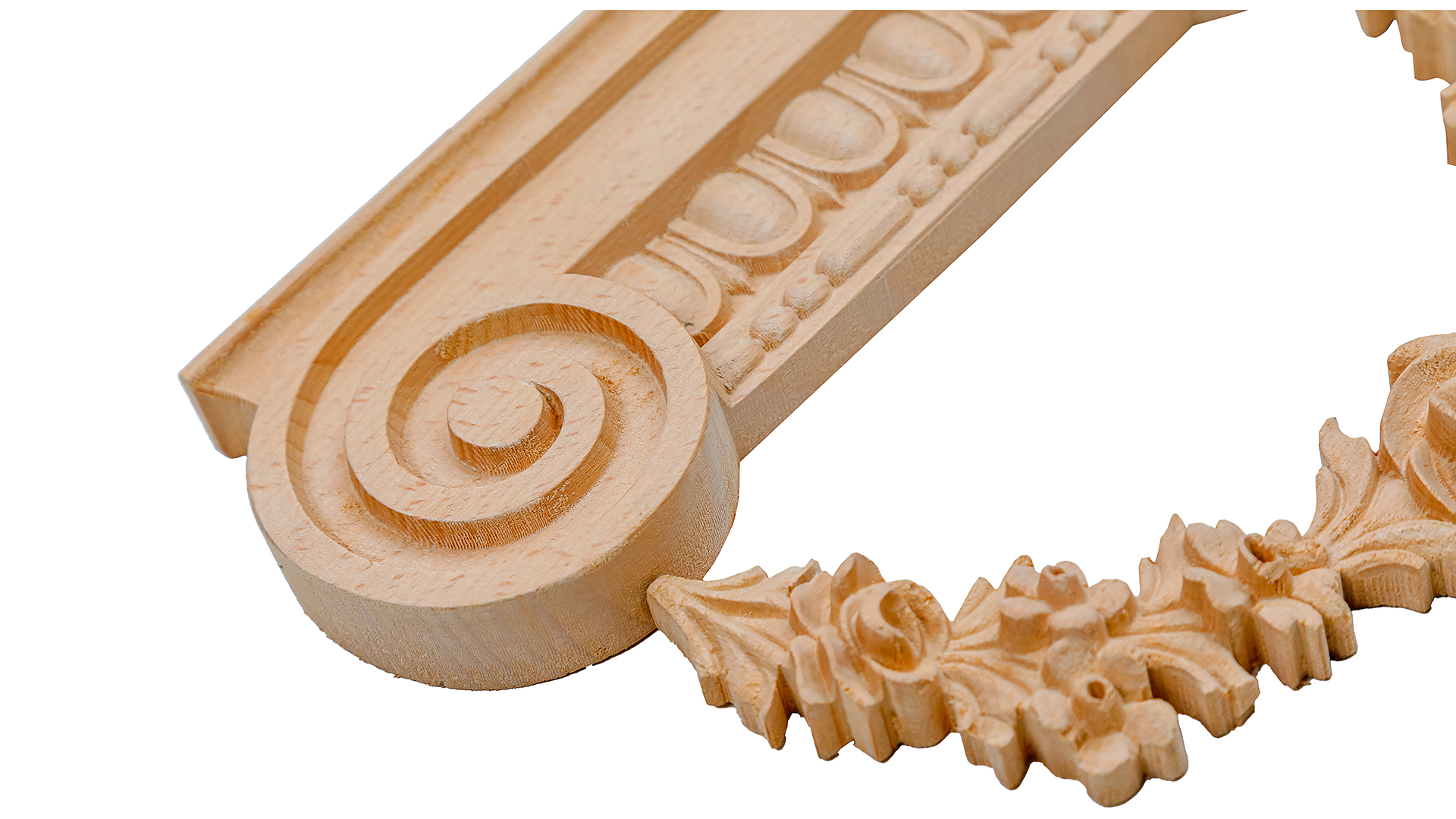 تاج خشب أويما شكل معماري مزين بغصن وردود